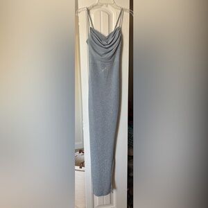 Windsor Silver Glitter Gown